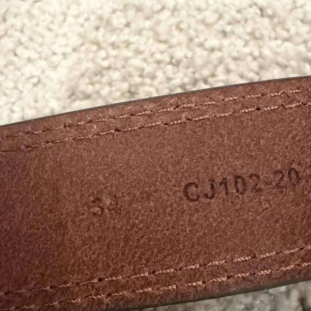 NWT Cody James Men’s Classic Leather Belt With Buckle Brown Size 34 CJ102-20